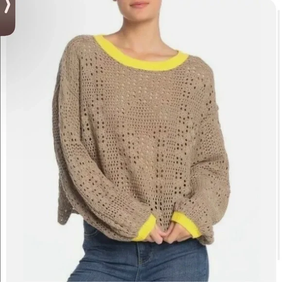Free People • Sweater • Crop • Crochet • Home Run • Medium - Picture 3 of 10